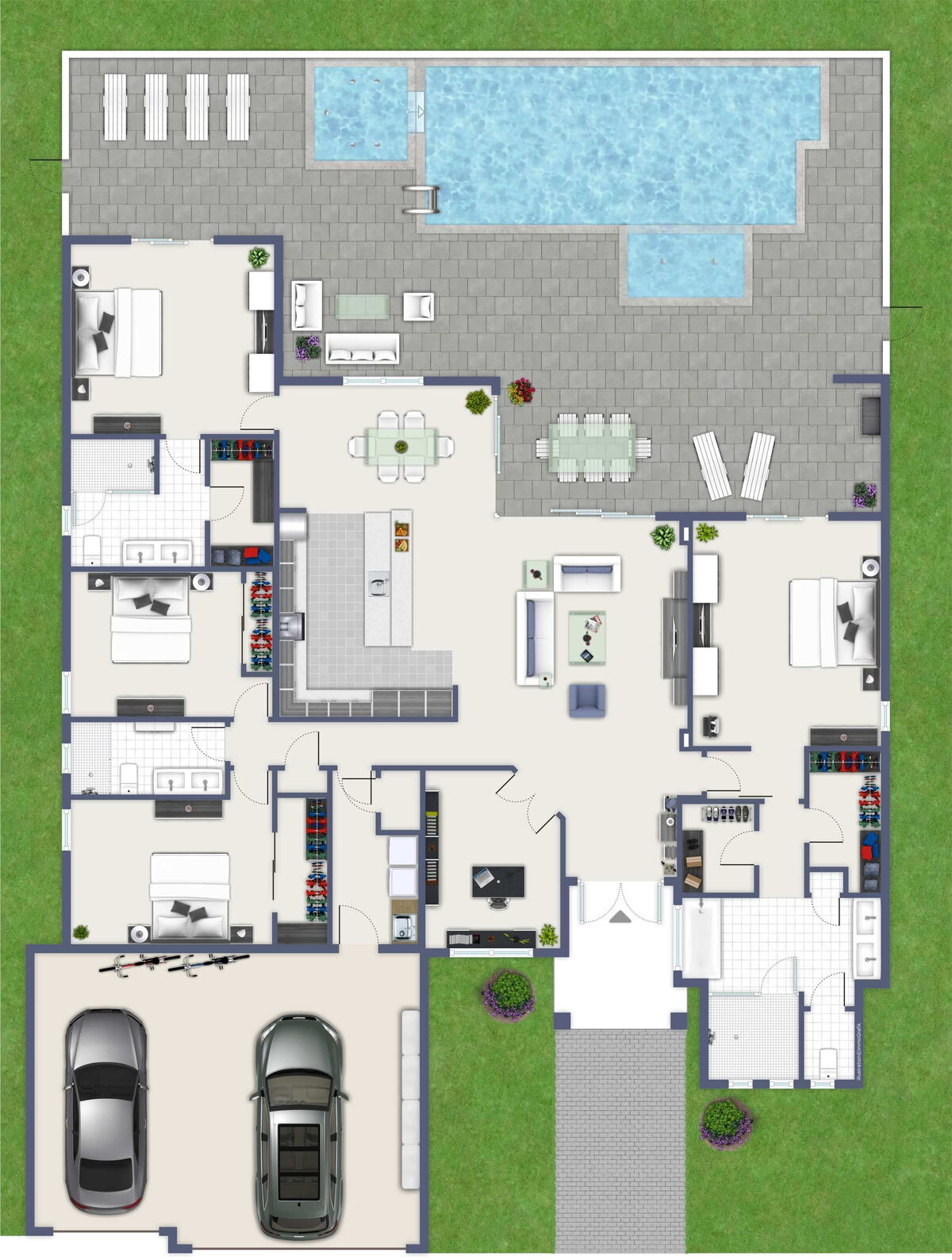 Grafik von der Villa Endless Summer