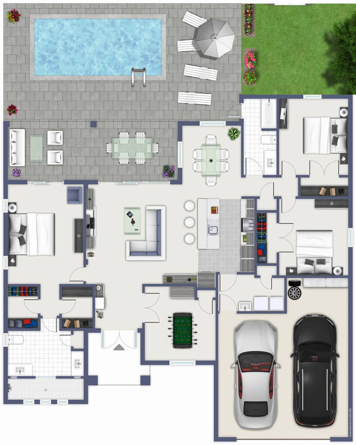 Grafik der Villa Dandelion