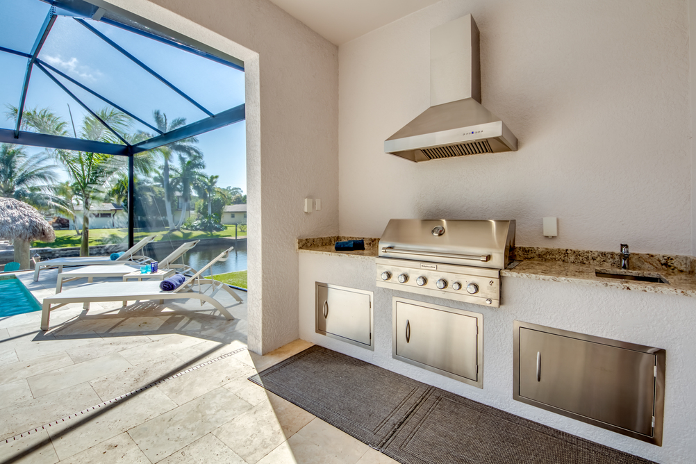 Grillbereich in der Villa Aesthetic