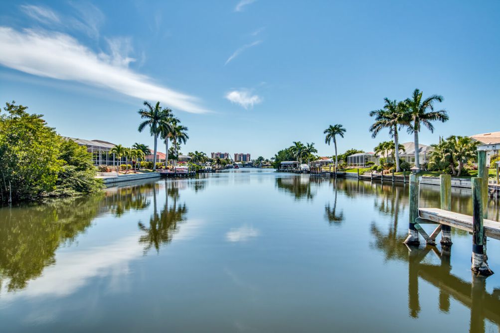 Ausblick auf den Kanal von der Villa Sunshine Bay